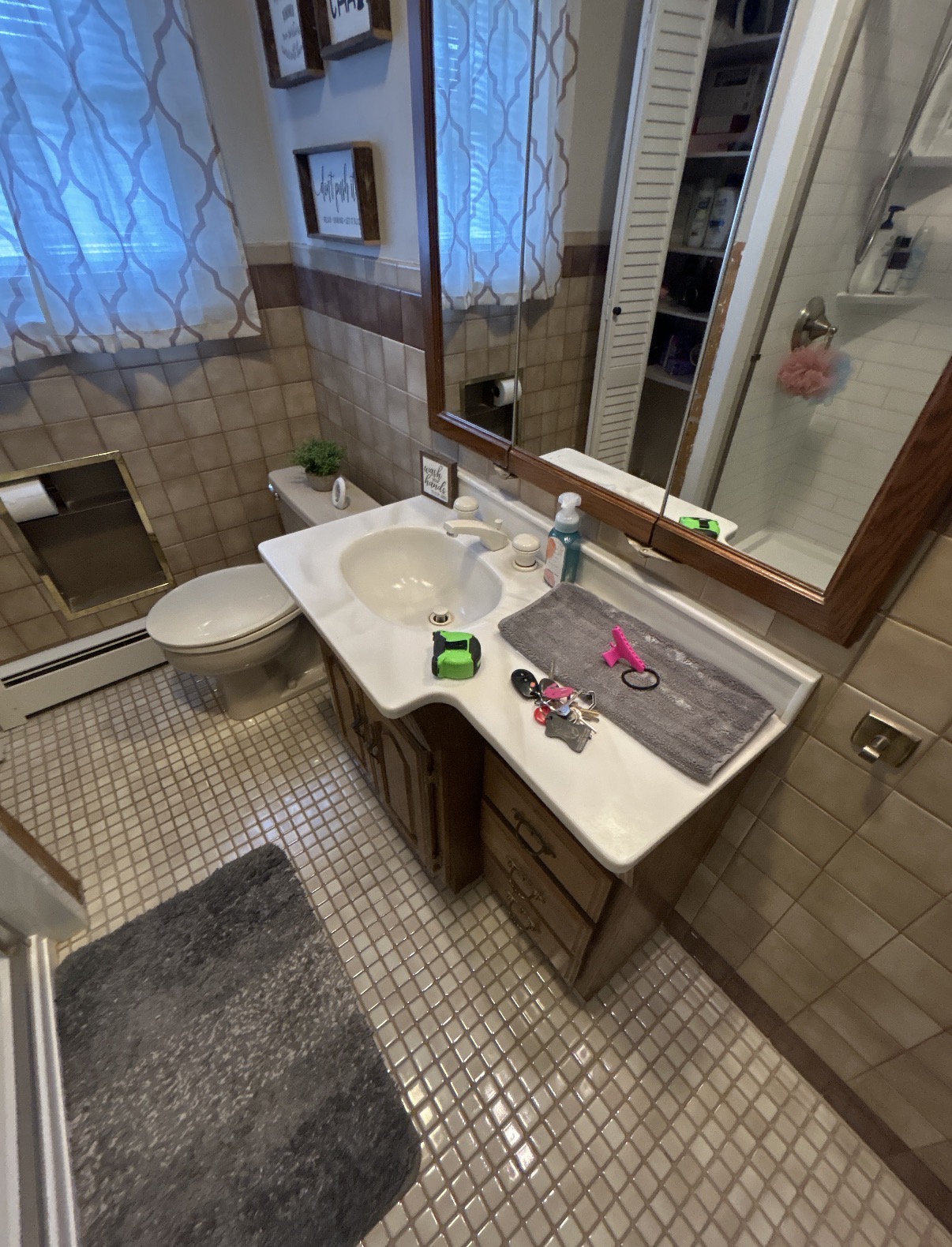 Bright, practical bathroom renewal before